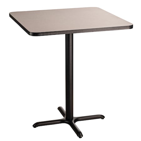 National Public Seating Square 36" W, 36" L, 42" H, Particleboard/HPL Laminate - 1.25", Grey CT33636XBGY